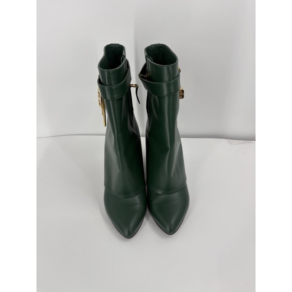 Emerald Green Givenchy Shark Lock Ankle Boots